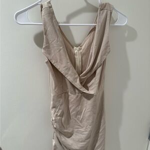 Elegant Cream Sleeveless Dress